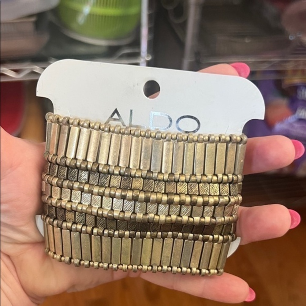 ALDO Gold and Brown Bracelet